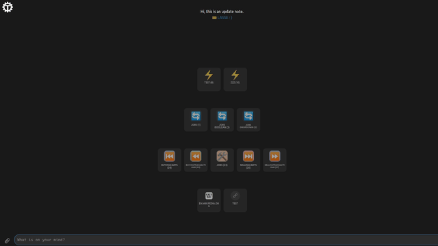 TNX API dashboard with tables and modules